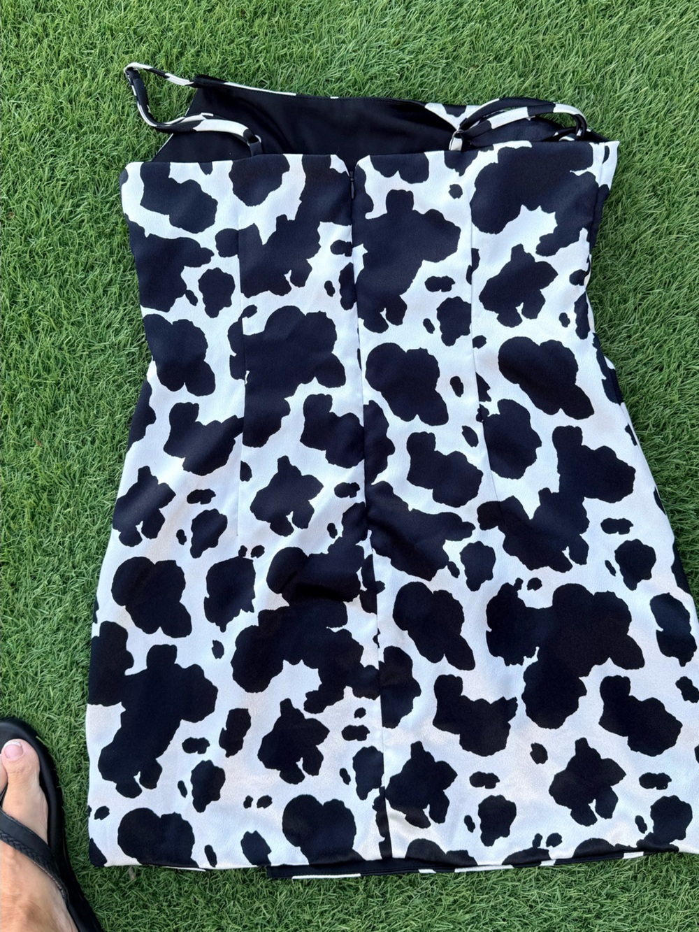 Cow print mini dress